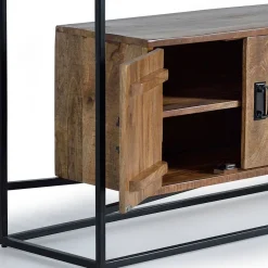 Online Wohnen Industrial Design Sideboard aus Massivholz - Olmidava