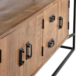 Online Wohnen Industrial Design Sideboard aus Massivholz - Olmidava