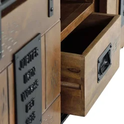 Hot Wohnen Industrial Design TV Kommode aus Mangoholz - Semian