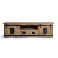 New Wohnen Industrial Design TV Lowboard aus Mangoholz - Semian
