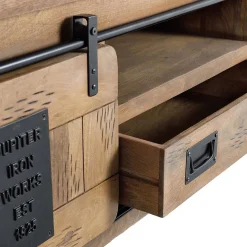 New Wohnen Industrial Design TV Lowboard aus Mangoholz - Semian