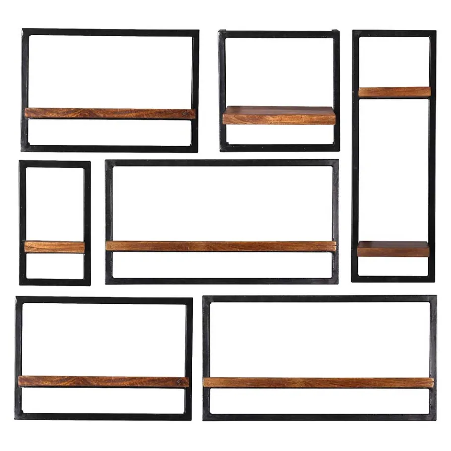 Discount Wohnen Industrial Design Wandboard Set - Mendoza (siebenteilig)