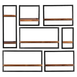 Discount Wohnen Industrial Design Wandboard Set - Mendoza (siebenteilig)