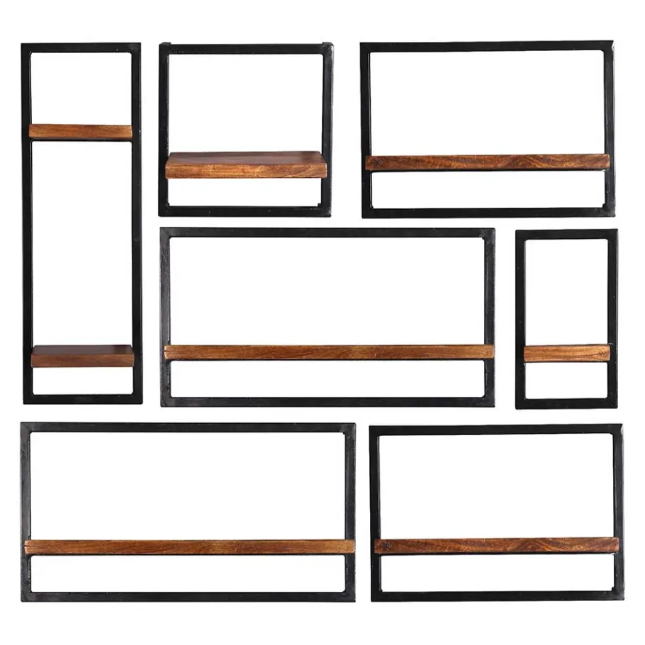 Discount Wohnen Industrial Design Wandboard Set - Mendoza (siebenteilig)