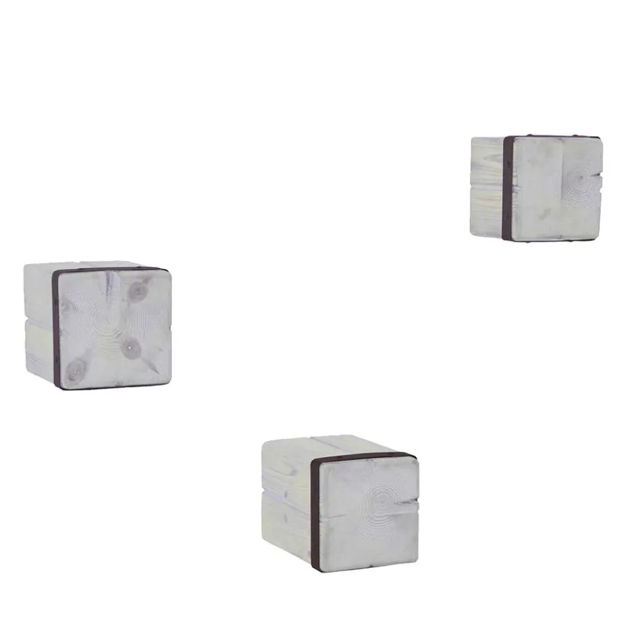 Wohnen Industrial Design Wandregale 14x14x20 - Curtus (dreiteilig)