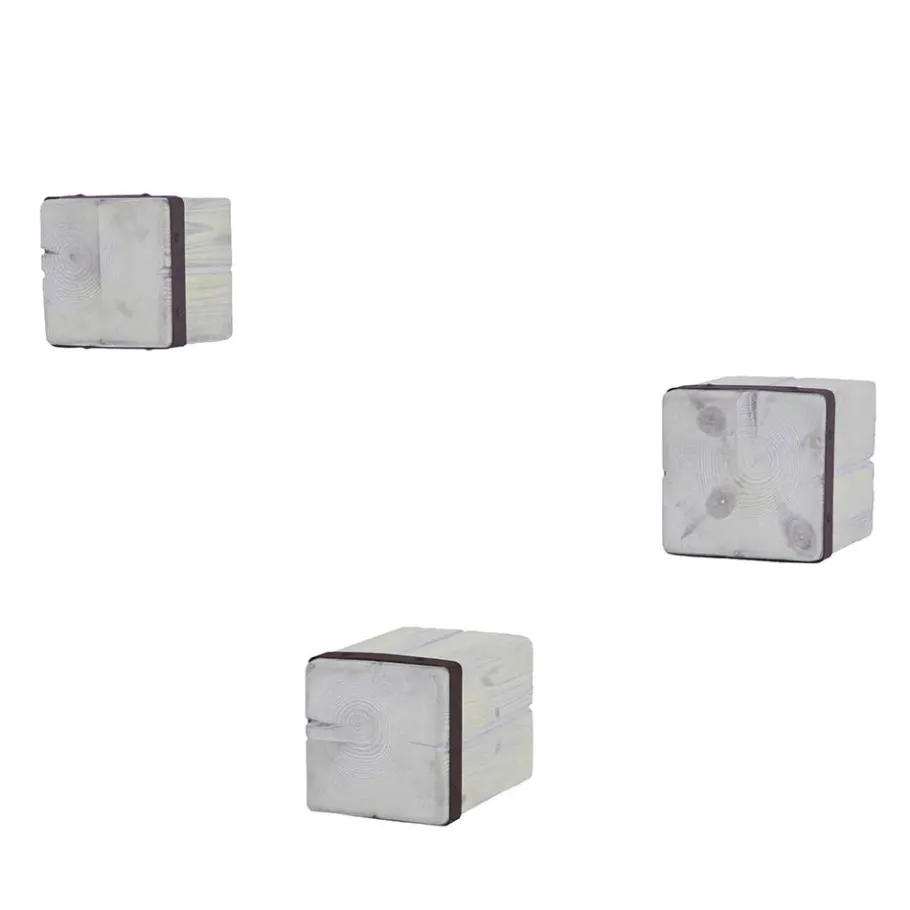 Wohnen Industrial Design Wandregale 14x14x20 - Curtus (dreiteilig)
