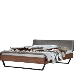 Wohnen Industrial Doppelbett in Nussbaum Braun - Lavrin