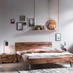 New Wohnen Industrial Einzelbett aus Akazie massiv - Vetonia