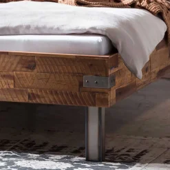 New Wohnen Industrial Einzelbett aus Akazie massiv - Vetonia