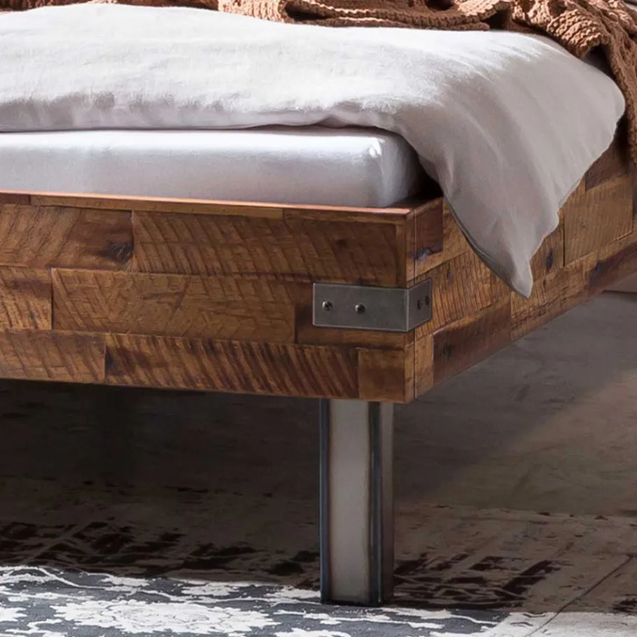 New Wohnen Industrial Einzelbett aus Akazie massiv - Vetonia