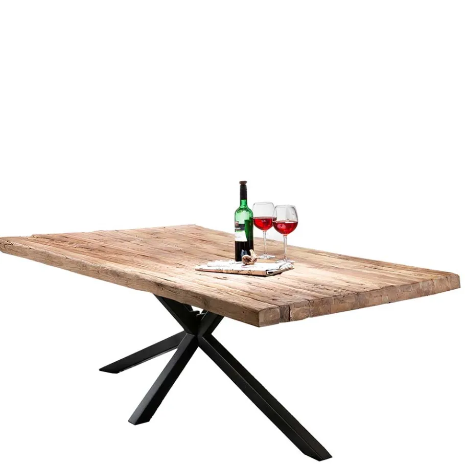 Sale Wohnen Industrial Esstisch aus recyceltem Teakholz - Doan