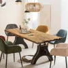 Discount Wohnen Industrial Esstisch mit Teak Altholzplatte - Banyo