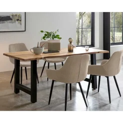 Best Wohnen Industrial Esstisch-Gruppe Set - Miriam (fünfteilig)