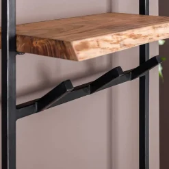 Best Wohnen Industrial Garderobe mit Ablageboden aus Akazie - Wandawo