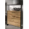 Clearance Wohnen Industrial Highboard aus Wildeiche und Stahl - Ingbo