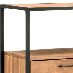 Clearance Wohnen Industrial Highboard aus Wildeiche und Stahl - Ingbo