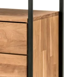 Clearance Wohnen Industrial Highboard aus Wildeiche und Stahl - Ingbo