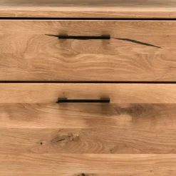 Clearance Wohnen Industrial Highboard aus Wildeiche und Stahl - Ingbo