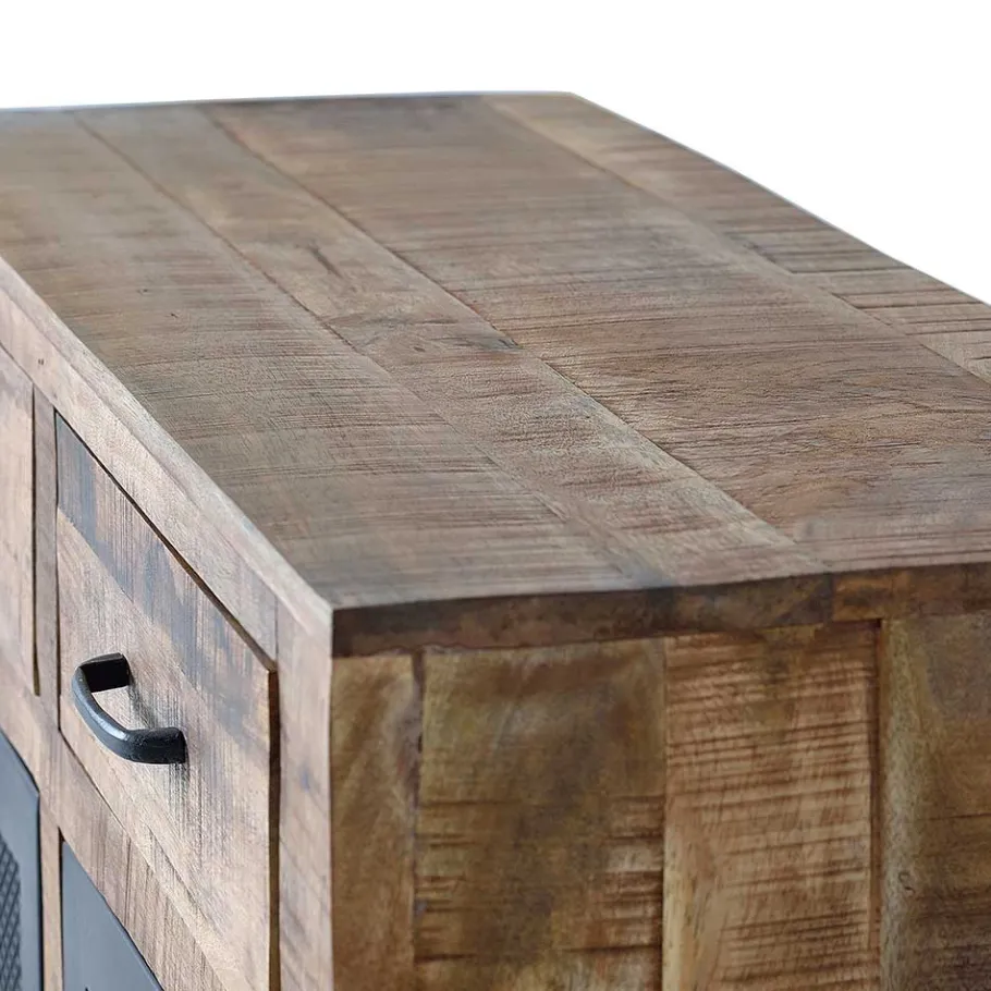 Outlet Wohnen Industrial Kombi-Kommode auf Metall-Rädern - Thiano