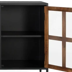 Sale Wohnen Industrial Kommode mit Glastüren - Hayato