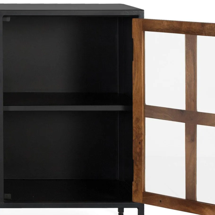 Sale Wohnen Industrial Kommode mit Glastüren - Hayato