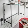 Outlet Wohnen Industrial Konsolentisch aus Glas - Adecias