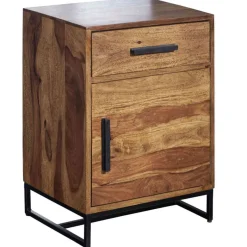 Best Wohnen Industrial Nachtschrank mit Schublade und Tür - Vacca