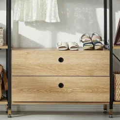 Discount Wohnen Industrial Regal für Garderobe Aufbewahrung - Sunset