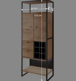 Discount Wohnen Industrial Schrank aus Wildeiche Massivholz - Manarola
