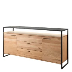 Discount Wohnen Industrial Sideboard aus Wildeiche Massivholz - Manarola