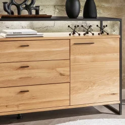 Discount Wohnen Industrial Sideboard aus Wildeiche Massivholz - Manarola