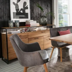 Clearance Wohnen Industrial Sideboard aus Wildeiche und Stahl - Ingbo
