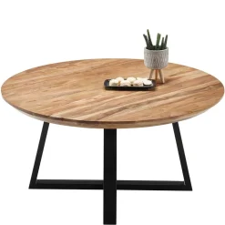 Discount Wohnen Industrial Sofatisch aus Akazie Massivholz - Mexicano