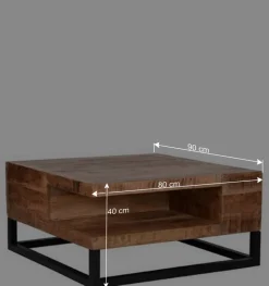 Sale Wohnen Industrial Sofatisch aus Mangoholz - Alexton