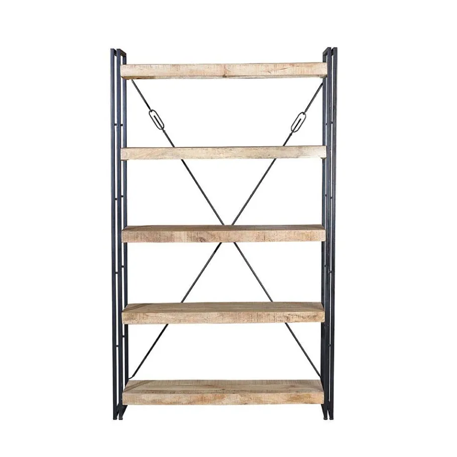 Wohnen Industrial Style Standregal aus Mangoholz - Traudarian