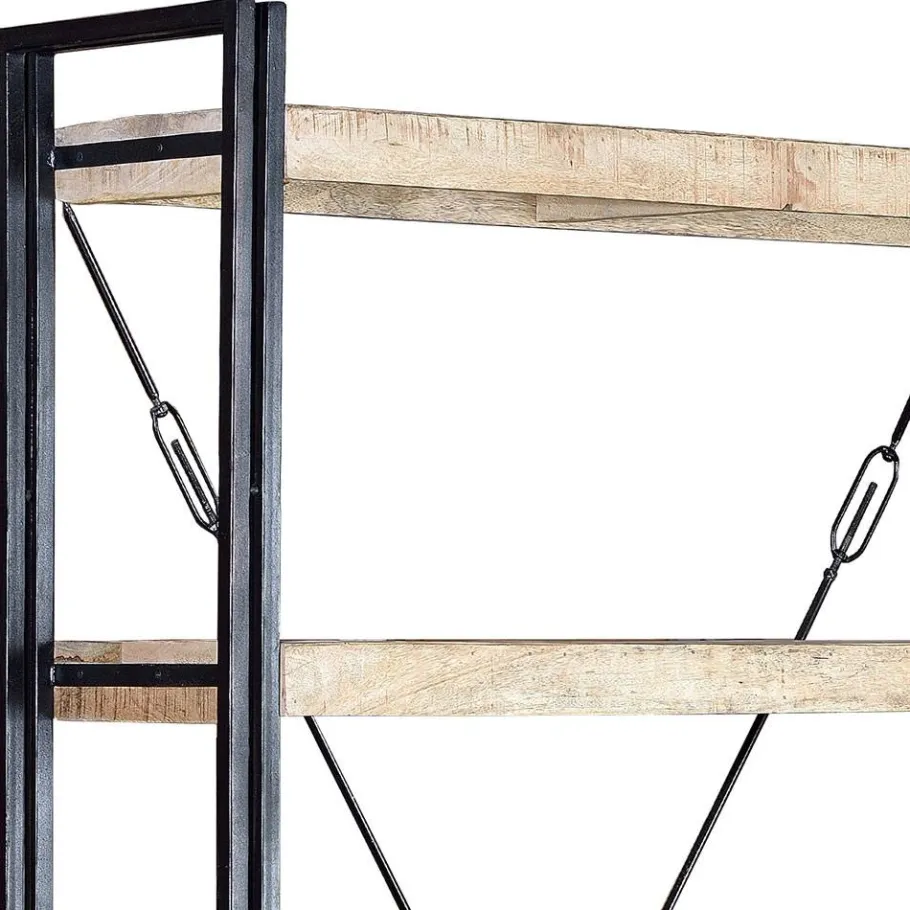 Wohnen Industrial Style Standregal aus Mangoholz - Traudarian