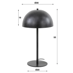 Online Wohnen Industrial Tischleuchte im Pilz Design - Enna
