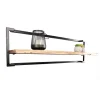 Hot Wohnen Industrial Wandboard aus Akazie Massivholz - Ian