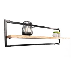 Hot Wohnen Industrial Wandboard aus Akazie Massivholz - Ian