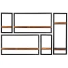 Discount Wohnen Industrie Look Regale für die Wand - Mendoza (fünfteilig)