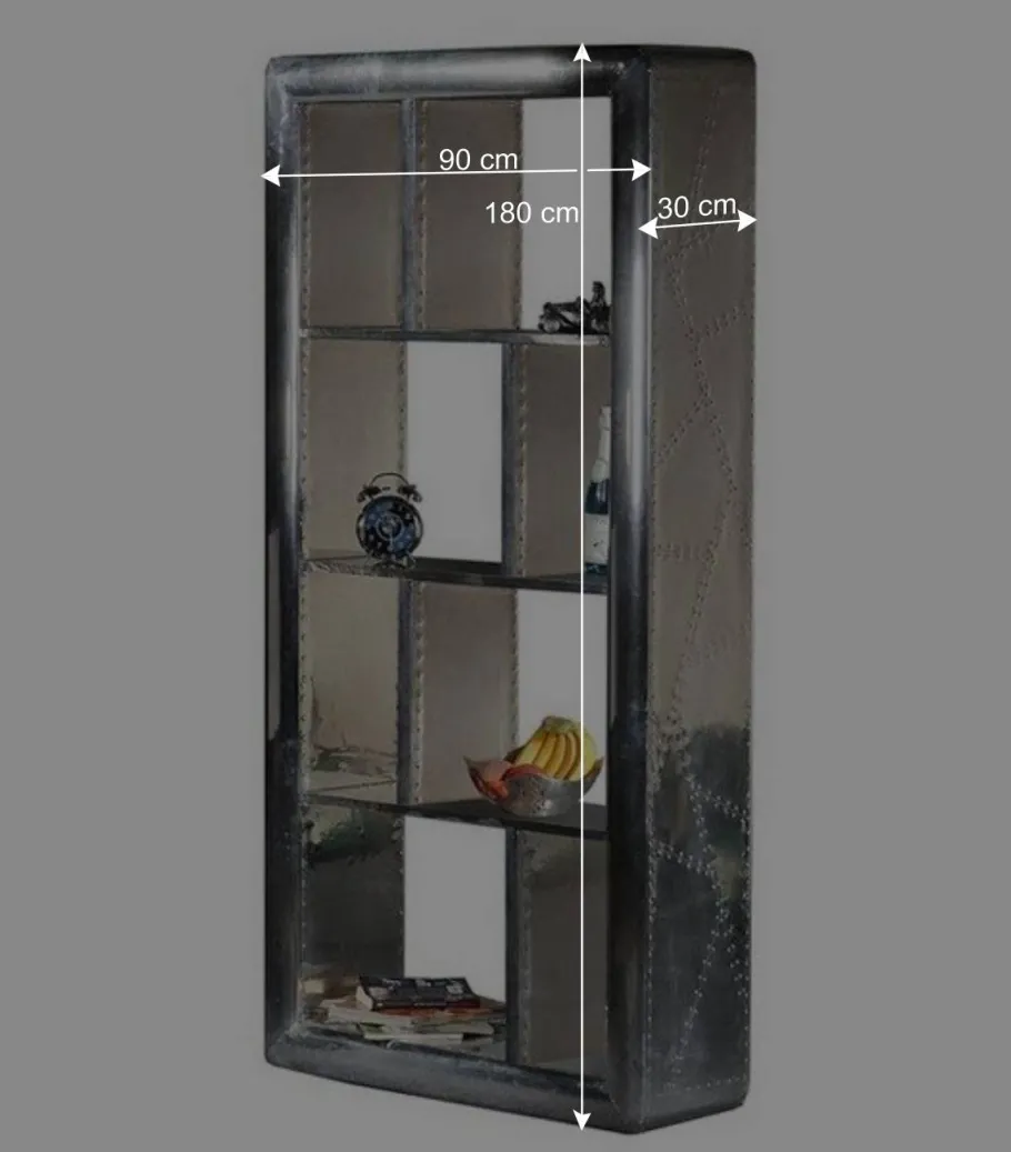 Sale Wohnen Industry Design Regal mit Alu Oberfläche - Pilot