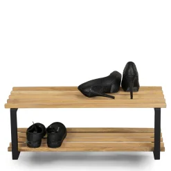 Online Wohnen Industry Schuhregal in Schwarz & Natur - Zoccos
