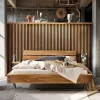 New Wohnen Industry Style Wildeiche-Bett mit Baumkanten Kopfteil - Urvanas