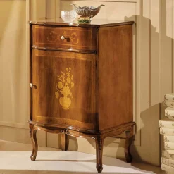 Discount Wohnen Italienische Kleinkommode im Barockstil Venerdina in Nussbaum Braun