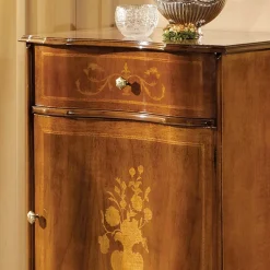 Discount Wohnen Italienische Kleinkommode im Barockstil Venerdina in Nussbaum Braun
