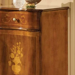 Discount Wohnen Italienische Kleinkommode im Barockstil Venerdina in Nussbaum Braun