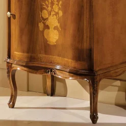 Discount Wohnen Italienische Kleinkommode im Barockstil Venerdina in Nussbaum Braun