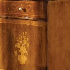 Discount Wohnen Italienische Kleinkommode im Barockstil Venerdina in Nussbaum Braun