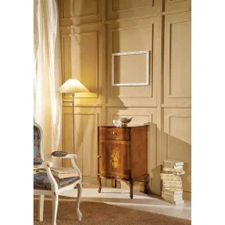 Discount Wohnen Italienische Kleinkommode im Barockstil Venerdina in Nussbaum Braun