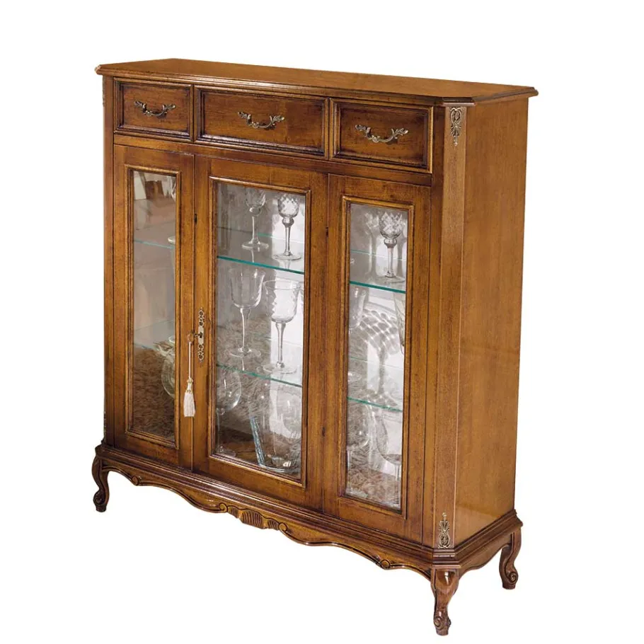 Sale Wohnen Italienischer Vitrinenschrank 107x100x46 cm - Carlenna II